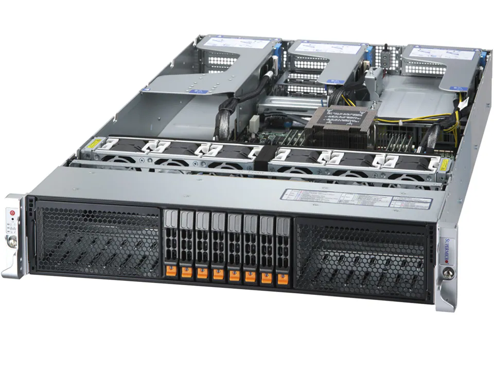 Рабочая станция Supermicro SuperWorkstation AS-2115HV-TNRT - вид спереди