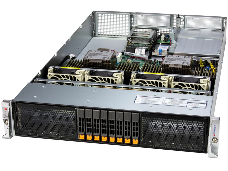 Сервер Supermicro Hyper SYS-222H-TN - вид спереди