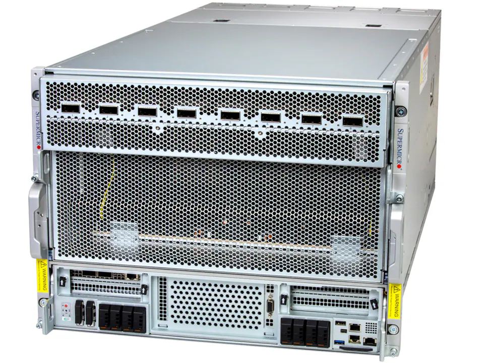 ИИ-сервер Supermicro GPU SuperServer SYS-822GS-NB3RT - вид спереди